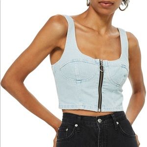 Topshop Denim Bustier